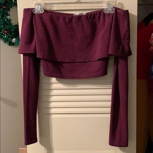 Maroon crop top